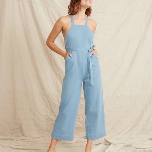 Marine Layer Tess Jumpsuit in Light Indigo - Picture 3 of 8